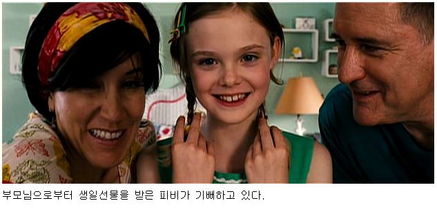 [사진1] 부모님으로부터 생일선물을 받은 피비가 기뻐하고 있다. 