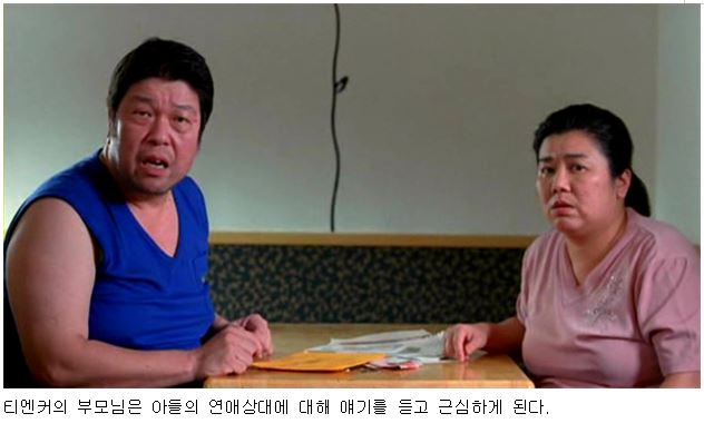 티엔커의 부모님은 아들의 연애상대에 대해 얘기를 듣고 근심하게 된다.