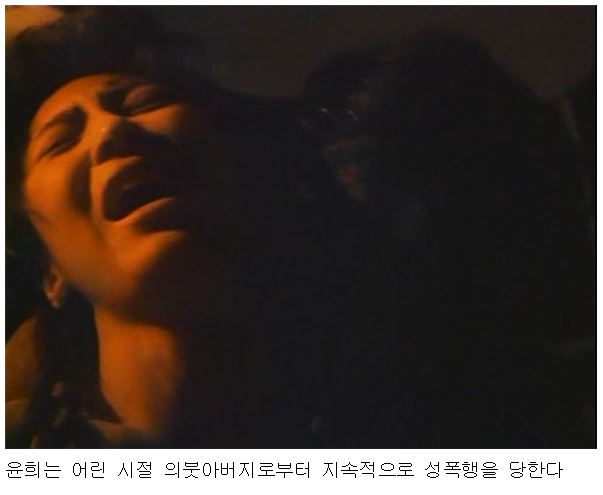 윤희는 어린 시절 의붓아버지로부터 지속적으로 성폭행을 당한다