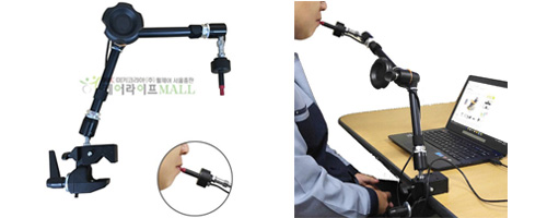 하이테크놀로지 보조기기 ? 헤드마우스(2)
- 서울시동남보조기기센터 -
헤드마우스는 경추 손상 등으로 사지를 사용하기 어려워 일반마우스나 키보드 접근이 불가능한 지체/뇌병변 장애인이 사용가능한 특수마우스이다. 하지만 똑같이 목 아래로 움직임이 불가능한 사람이라 해도 적용 가능한 헤드마우스에는 차이가 있다. 
헤드마우스를 조작하기 위해 고려해야 할 사항은 크게 3가지로 나뉜다.
첫째, ‘머리를 안정적으로 조정할 수 있는가?’이다. 경련, 투렛증후군, 간질, 머리의 불수의적 떨림 등이 있는 사람에게는 적합하지 않다.
둘째, ‘입 또는 입술을 안정적으로 조정할 수 있는가?’이다. 입으로 물거나 입술을 터치하여 사용가능한 기기들이 있다.
셋째, ‘불기, 빨기 등의 호흡이 가능한가?’이다. 일부 헤드마우스는 호흡을 통해 조작하여야 한다.
위 3가지 사항을 고려하여 적합한 헤드마우스를 찾아보자.